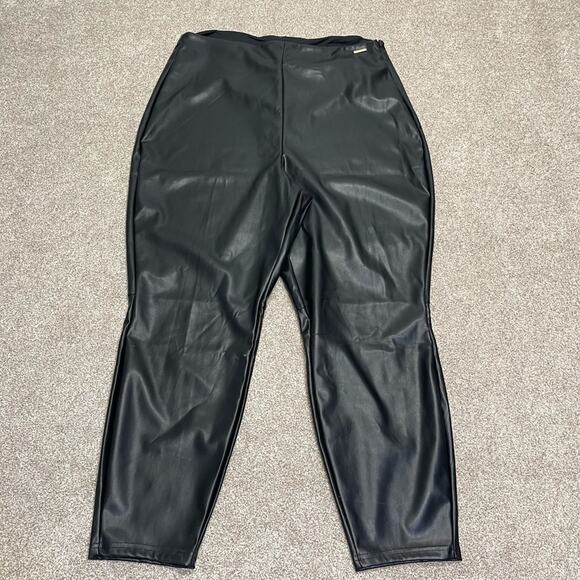 Fabletics Womens Vegan Leather Legging sz 3XL High Rise Black stretch pants - Picture 2 of 11